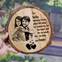 Personalized Wooden Photo Slice
