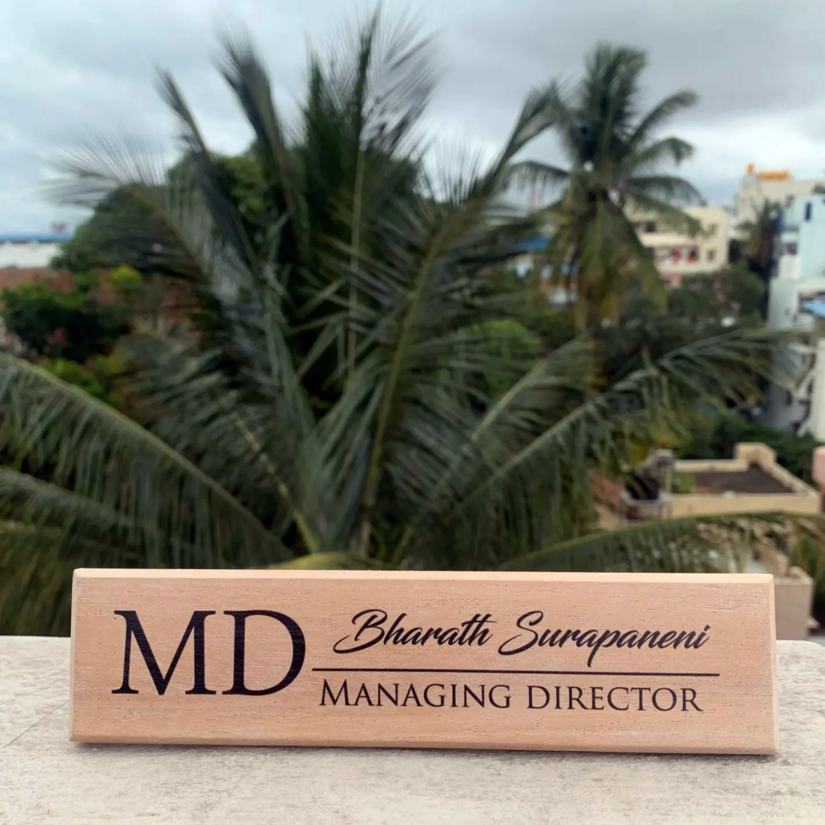 Personalized Table Top Name Plate Karavali Crafts