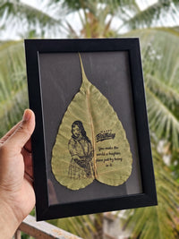 Personalised large leaf photo art