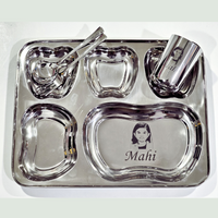 Personalized Kids Thali Set – Permanent Laser Engraved
