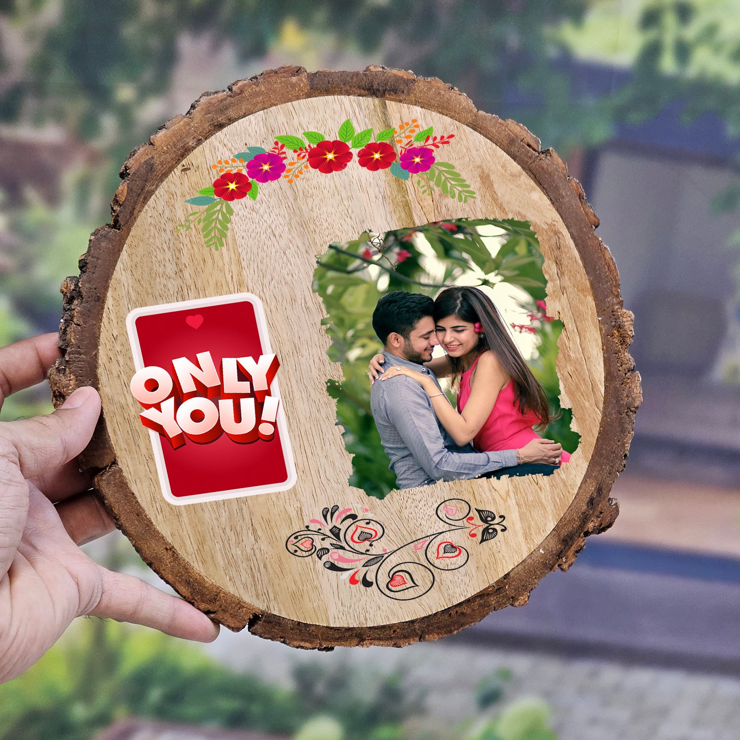 Personalized Wooden Photo Slice