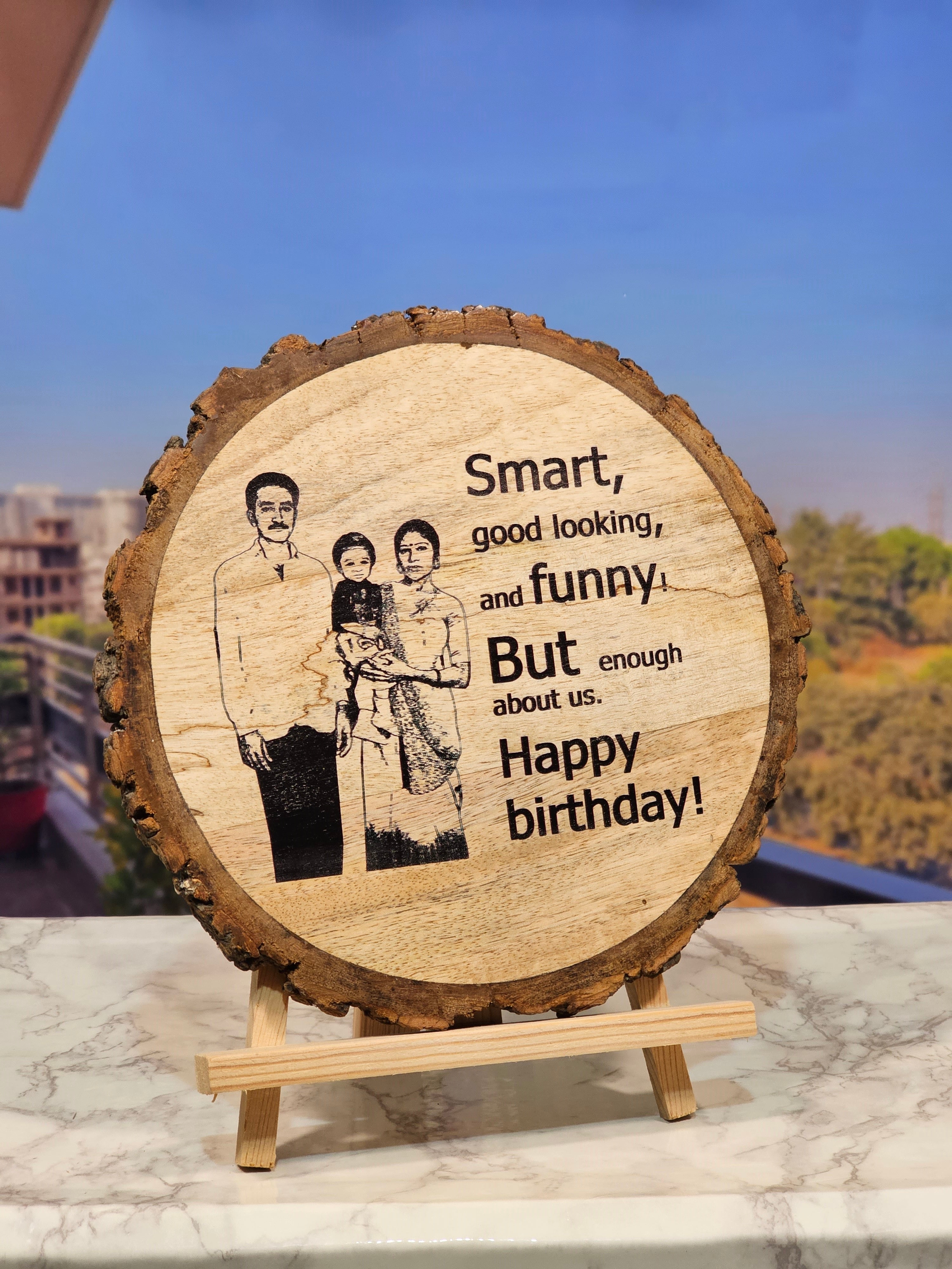 Personalized Wooden Photo Slice