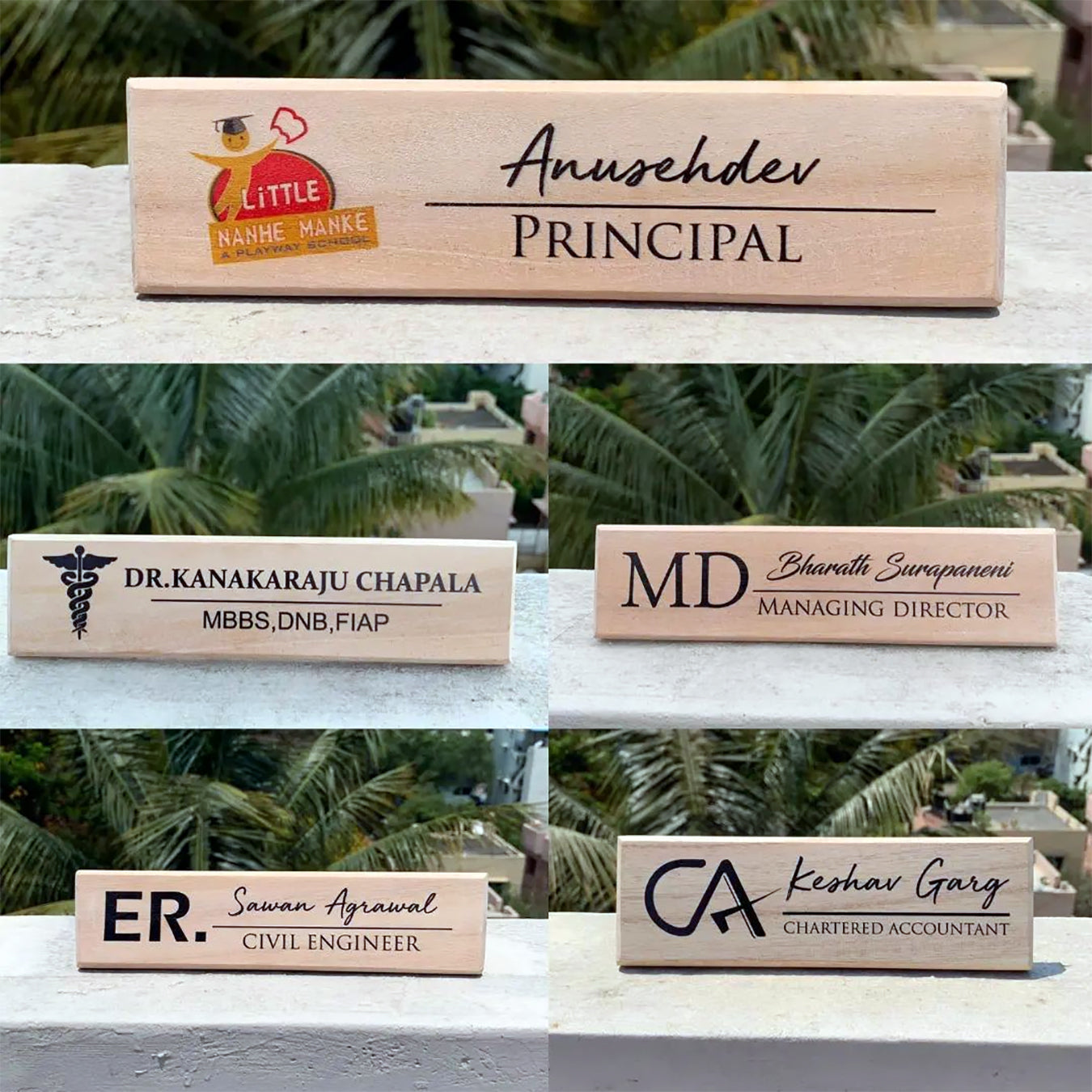 Personalized Table Top Name Plate