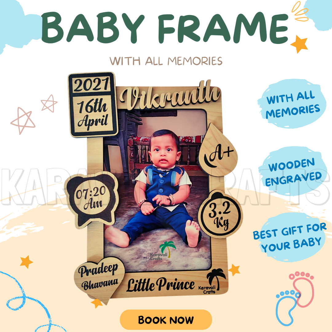 FIRST BABY WOODEN FRAME - LIMITED EDITION