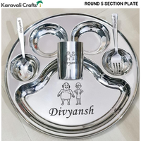Personalized Kids Thali Set – Permanent Laser Engraved